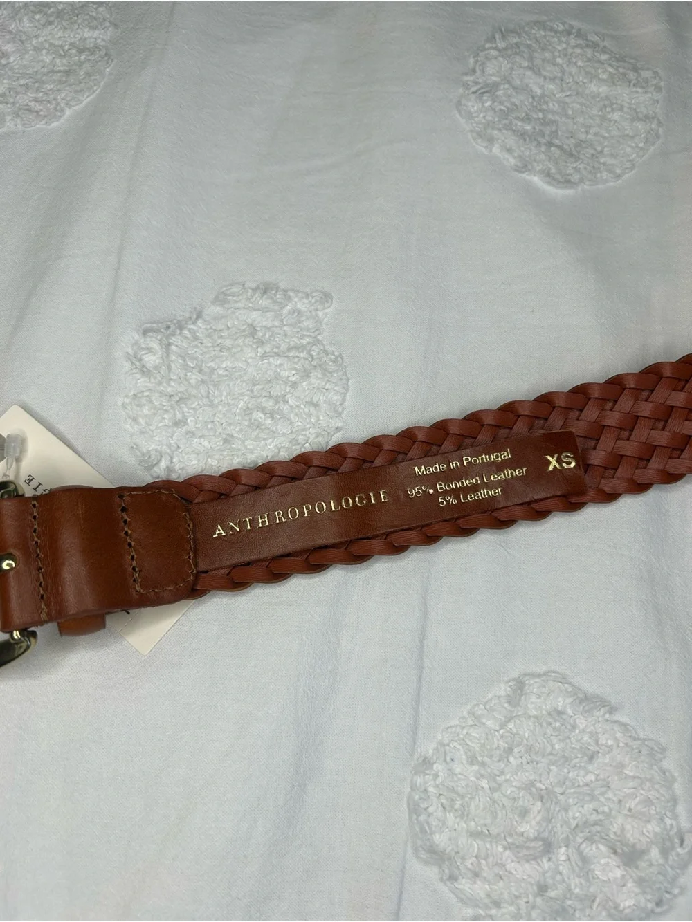 Anthropologie Western Buckle Woven Belt